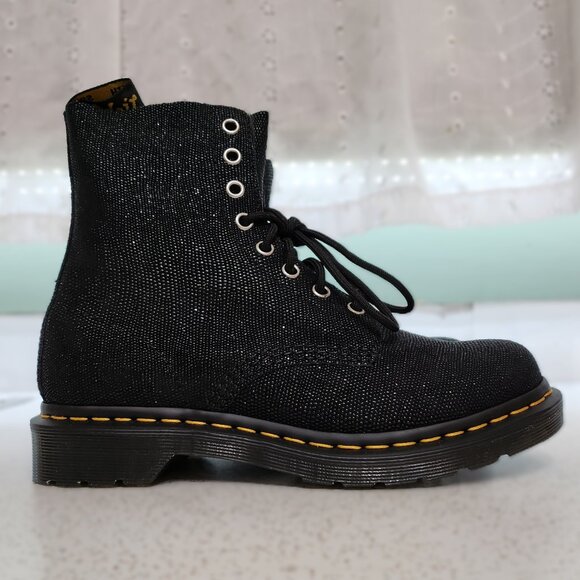 Dr. Martens Air Wair Pascal 1460 Glitter Ray Black - Picture 3 of 15